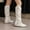 White, variant on Viluyesy Womens Slouch Boots, Round Toe Hidden Heel Half-Zipper Fall Winter Fashion Knee High Boots Brown