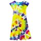 thumbnail image 3 of WILLBEST Vestidos de Verano para Mujer, Vestidos de Verano para Niñas, Vestido Fluido de Doble Capa con Mangas Abullonadas, Vestidos Casuales Midi Degradados 182 160, 3 of 3