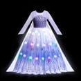 thumbnail image 3 of Frozen Girls Elsa Anna LED Light Up Princess Dress for Kids Cosplay Party Clothes Mermaid Rapunzel Snow White Carnival Prom Gown, 3 of 5