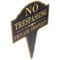 thumbnail image 3 of Yard Stake Sign Private Property No Trespassing Weatherproof Aluminum Security Sign For Outdoor Garden Home And Business Black 1Pack, 3 of 4