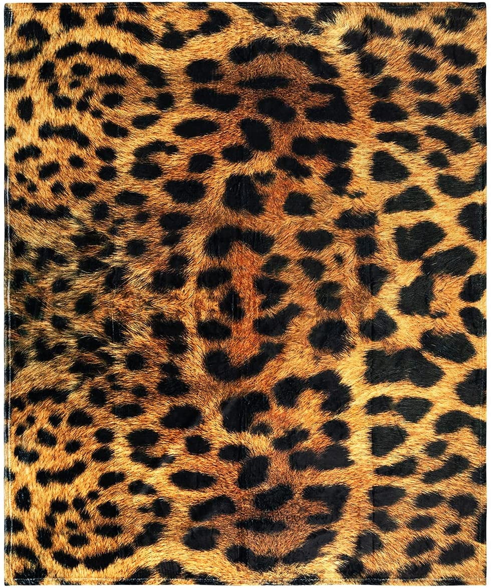 Koltose by Mash Cheetah Print Throw Blanket, Fleece Fabric, XL 50”x