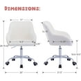 thumbnail image 2 of LukeAlon Kids Adjustable Desk Chair, Sherpa Study Chair with Swivel Base Upholstered Cute Reading Chair  with Arms for Girls Children, White, 2 of 9