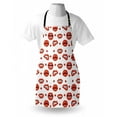 thumbnail image 3 of Vintage Apron Various Women Lip Forms in Several Gestures Sexy Sad Nervous Happy Female Print, Unisex Kitchen Bib Apron with Adjustable Neck for Cooking Baking Gardening, Red White, by Ambesonne, 3 of 3
