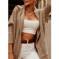 thumbnail image 4 of ICHUANYI Clearance Autunm And Winter Women Casual Tops Coat Long Sleeve Overcoat Tops Letter Printed Mid-length Cardigan Knitted Sweater(Brown, M) ICHUANYI WER2023081507850, 4 of 6