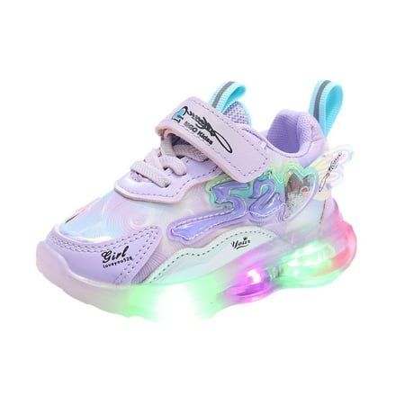Baby Shoes Girl Formal Led Light Up Shoes Walking Shoes Casual Shoes Boys  Sneakers Size 4.5 Years-5 Years