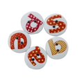 thumbnail image 2 of 100 botones de madera redondos con forma de letras para manualidades, costura y scrapbooking., 2 of 7