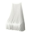 thumbnail image 1 of Solid Color Premium Satin Pleated Midi Skirt - Plus Size, A Line, for Party/Wedding/Cocktail, 1 of 3