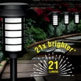 thumbnail image 3 of Bell + Howell Jumbo Solar Pathway Lights Outdoor with Wireless Remote, 2-in-1 Solar Flame Lights & White LED, 4 Pack, 3 of 8