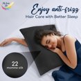 thumbnail image 4 of My Lovely Silk Pure 6A Silk Pillowcase (BLACK) - 51 x 92 cm King size, Natural Silk Pillow Case For Hair and Skin, Hypoallergenic and Breathable Silk Pillow Cases For Women, Double Sided 22 Momme Silk, 4 of 4