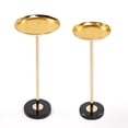 thumbnail image 3 of MAYEERTY 2 Pcs Adjustable Side Table, Small Tea Martini Table, Gold, Natural Marble Decorative Pedestal End Table for Display and Storage, 3 of 8