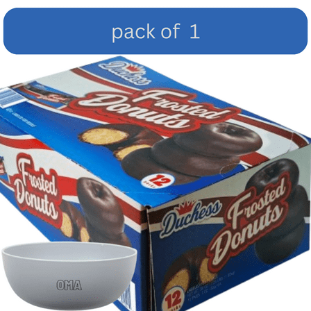 Duchess Mini Frosted Donuts, 3 oz., 12 pk with bowl by OMA