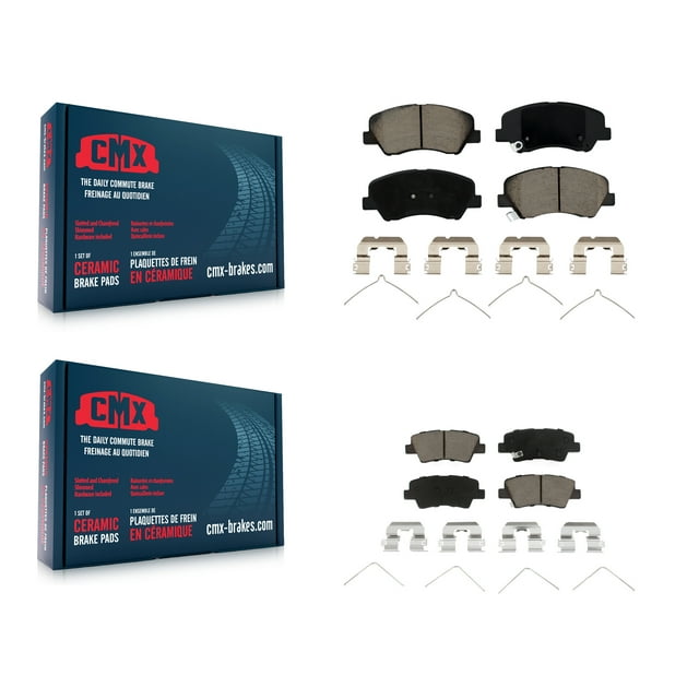 CMX Front Rear Ceramic Brake Pads Kit for Car Kia Rio Hyundai Accent KCX-100061