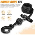 thumbnail image 5 of BUNKER INDUST Synthetic Winch Rope Kit,3/16" x 50' 8200 LBS Winch Line Cable Replacement with Protective Sleeve+Winch Fairlead+ Stopper+Hook for 4WD Off Road Vehicle ATV UTV SUV(Black), 5 of 6