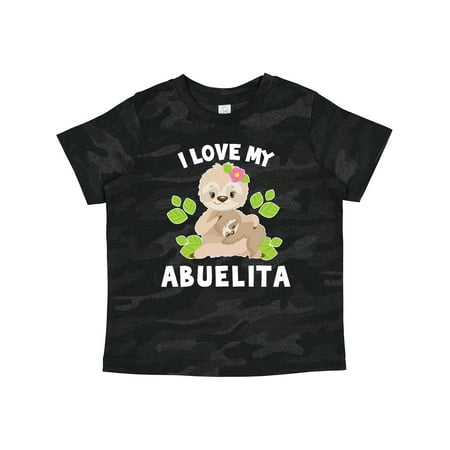 

Inktastic Cute Sloth I Love My Abuelita with Green Leaves Gift Toddler Boy or Toddler Girl T-Shirt