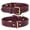 Cherry, variant on DowgClub Genuine Leather Dog Collar, Padded & Comfortable, Breathable Cushion, Heavy Duty, Handmade, Red (Medium)