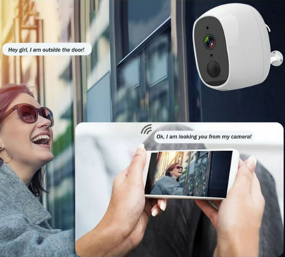 HLONK WiFi Rechargeable Battery Powered Wireless Camera, HLONK 1080P Home Security Camera Outdoor,PIR Alarms,Night Vision,2-Way Audio,Waterproof,Low Power Consumption