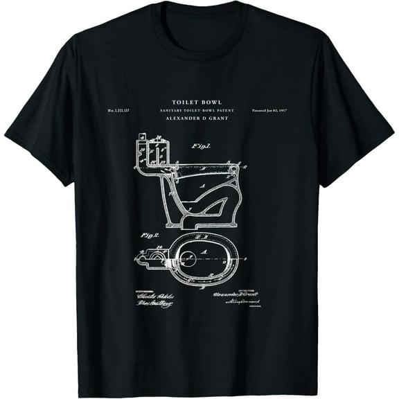 Toilet Bowl Patent - funny T-Shirt