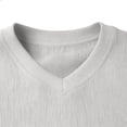 thumbnail image 3 of DayScoop Summer T-Shirts for Men Short Sleeved T Shirt White Background V-neck Solid Color Casual Tops Tees, 3 of 4