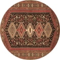thumbnail image 1 of Ahgly Company Indoor Round Persian Brown Traditional Area Rugs, 5' Round, 1 of 4