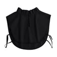 thumbnail image 1 of Cuello incorrecto para mujer con volantes para suéter, camiseta, vestido, decoración de vestido Negro, 1 of 7
