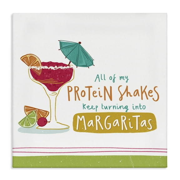 Stupell Industries Funny Margarita Phrase Food & Beverage Painting Wrapped Canvas Art Print Wall Art, 17 x 17