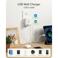 thumbnail image 4 of LENCENT Mutli wall outlet extender,3 to 2 Prong outlet adapter Electrical Wall Tap Plug Splitter with 4 AC Outlets 4 USB Charger (2 C) Ideal for Non-Grounded Outlets in Old Houses, 4 of 9