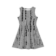 thumbnail image 3 of CCRFTGI Dresses for Kids Girls Size 7 Mini Gray Striped Dress Party Cute Sleeveless Girls Clothes 2026 Summer Stylish Casual Beach Fancy Dresses Gray 5-6 Years, 3 of 4