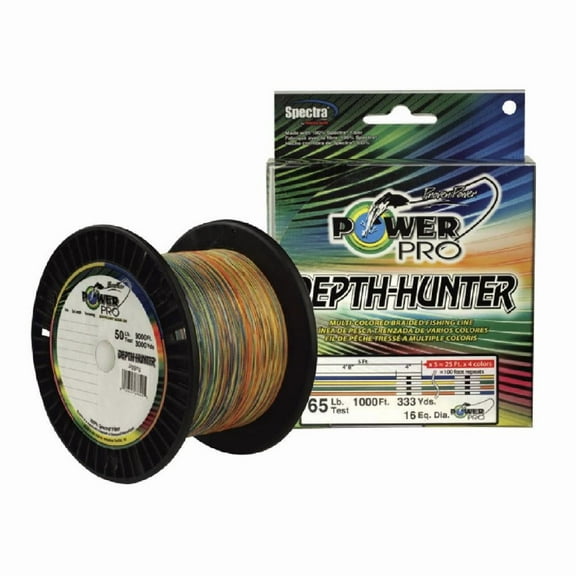 Power Pro Depth Hunter Colored Marked 100lb 9000' 3000yd Braid Line 100-3000DH