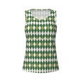 thumbnail image 4 of Easygdp Light Green Squares Women's Workout Tank Top, Running Top, Hiking Shirt, Quick-Dry for Running, Yoga, Hiking - Medium, 4 of 9