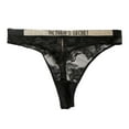 thumbnail image 1 of Victoria's Secret Very Sexy Shine Rhinestone Band Mid-rise Thong Black Lace Size Medium NWT, 1 of 2