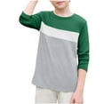 thumbnail image 2 of Bovxnpu Kids Toddler Fall Outfits Winter Clothes, Boys Undershirt Solid Color Mock Neck Fleece Lined Pullover Long Sleeve Shirts Fall Outfits, 2 of 5