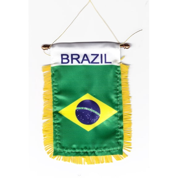 Brazil Window Hanging Flag