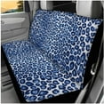 thumbnail image 3 of HUIACONG Blue Leopard Print Seat Covers for Cars for Women Full Set 14 Pcs Ca Seat Cover with Steering Wheel Cover Center Console Cover Seat Belt Covers Coasters Headrest Cover Keychain Universal Fit, 3 of 8