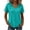Green #057, variant on Women's Short Sleeve Hoodie Tunic Tops Casual Loose Fit Pullover V Neck Lightweight Sweatshirts with Pockets, S