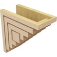 thumbnail image 5 of 6"W x 12"D x 12"H Classic Landon Rough Cedar Woodgrain TimberThane Corbel, Primed Tan, 5 of 6