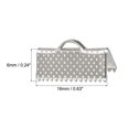 thumbnail image 2 of Unique Bargains 50Pack Ribbon Crimp Clamp Ends 16mm Cord End Clasp for DIY Craft Silver Tone, 2 of 7