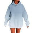 thumbnail image 2 of Womens Zip Up Hoodies Jackets Oversized Sweatshirts Fall Fashion Outfits 2025 Sweaters Winter Clothes Women's Hoodies & Sweatshirts Unisex Gradient Color Pullover Casual Long Sleeve Hooded, 2 of 5