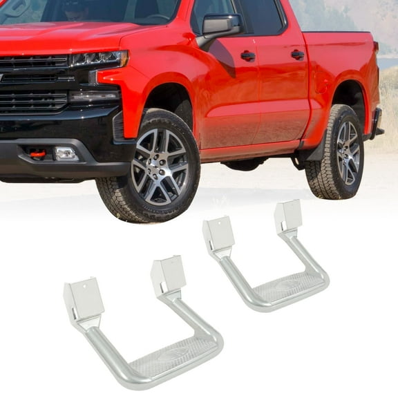 Kojem Universal Side Step Nerf Bars for 1967-2020 Chevrolet GMC Ford Isuzu Mitsubishi Dodge Jeep Nissan Toyota Mazda Aluminum Polishing Silvery