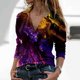 thumbnail image 1 of Puntoco - Jersey de manga larga con cuello en V y estampado floral para mujer Puntoco Puntoco-5407, 1 of 5