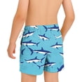 thumbnail image 7 of Favoffer Kids Swim Trunks Printed Casual Beach Shorts Drawstring Elastic Waist Breathable Quick Dry Bottoms With Side Pockets for Seaside Surfing Vacation Camping Outdoor Summer Play 3-14Y, 7 of 7