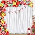 thumbnail image 3 of Soar Dream 5ftx8ft White Backdrop Curtains 2 Panels White Drape for Backdrop, 3 of 4