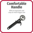 thumbnail image 2 of Mainstays™ Trigger Ice Cream Scoop, Black Handle, Ergonomic Trigger Arm, Stainless steel, Plastic, 2 of 5