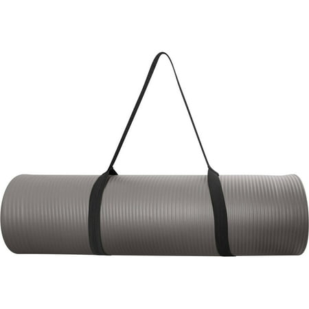 CAP High Density Exercise Mat with Carry Strap  Gray