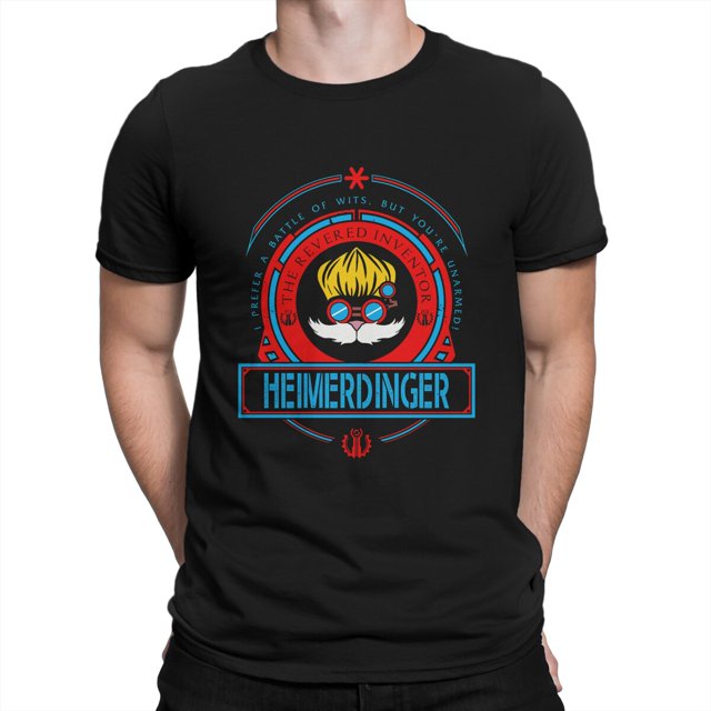 Camiseta hipster HEIMERDINGER para hombre, de algodón, cuello redondo, de manga corta, de Arcane League of Legends, LOL Game