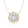 thumbnail image 1 of Angara Collier Diamant Naturel - Collier Solitaire Diamant Rond avec Lunette en Or Jaune 14K pour Femmes, 1 of 10