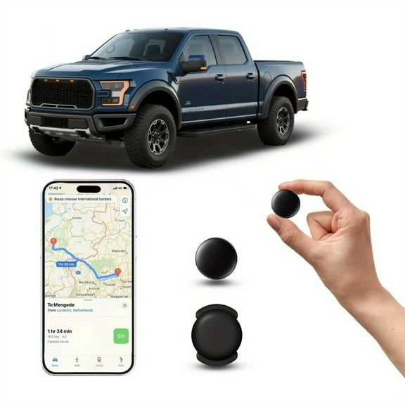 Vehicle GPS Tracker - Real-Time Car Locator, No Monthly Fee, iOS App for iPhone & iPad, Compact Design for Cars, Trucks, Motorcycles, Boats, Trailers