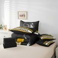 thumbnail image 5 of Erosebridal Pittsburghp Bedding Sets Twin Size,yellow Stripes Comforter Sets with Sheets,Rugby Helmet Bed in a Bag Twin Size,Stylish Living Room Decoration Reversible,7-Piece, 5 of 6