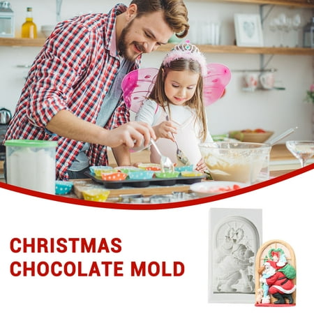 

Christmas Kitchen Decor Flexible Silicone Cake Mold Santa Claus Decoration Cookie Mould Candy Chocolate Baking Tools Cookbook Accessories