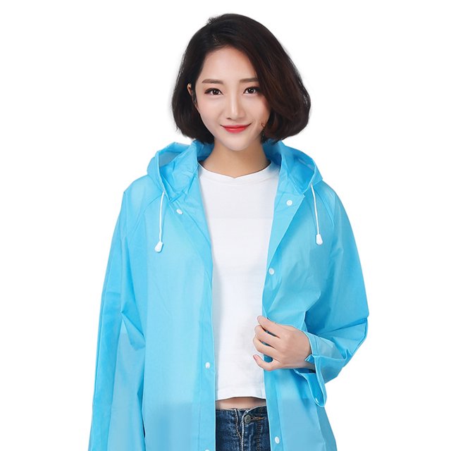 CSChome Ponchos de Pluie à Capuche Imperméable pour Extérieur Couleur Vive Respirant Réutilisable pour Femmes Hommes Randonnée