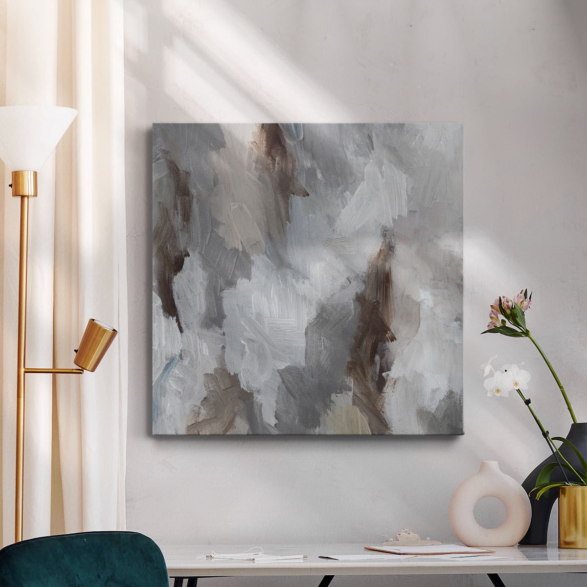 Wexford Home Cloudy Shapes II-Premium Gallery Wrapped Canvas, 16" x 16" - Ready to Hang
